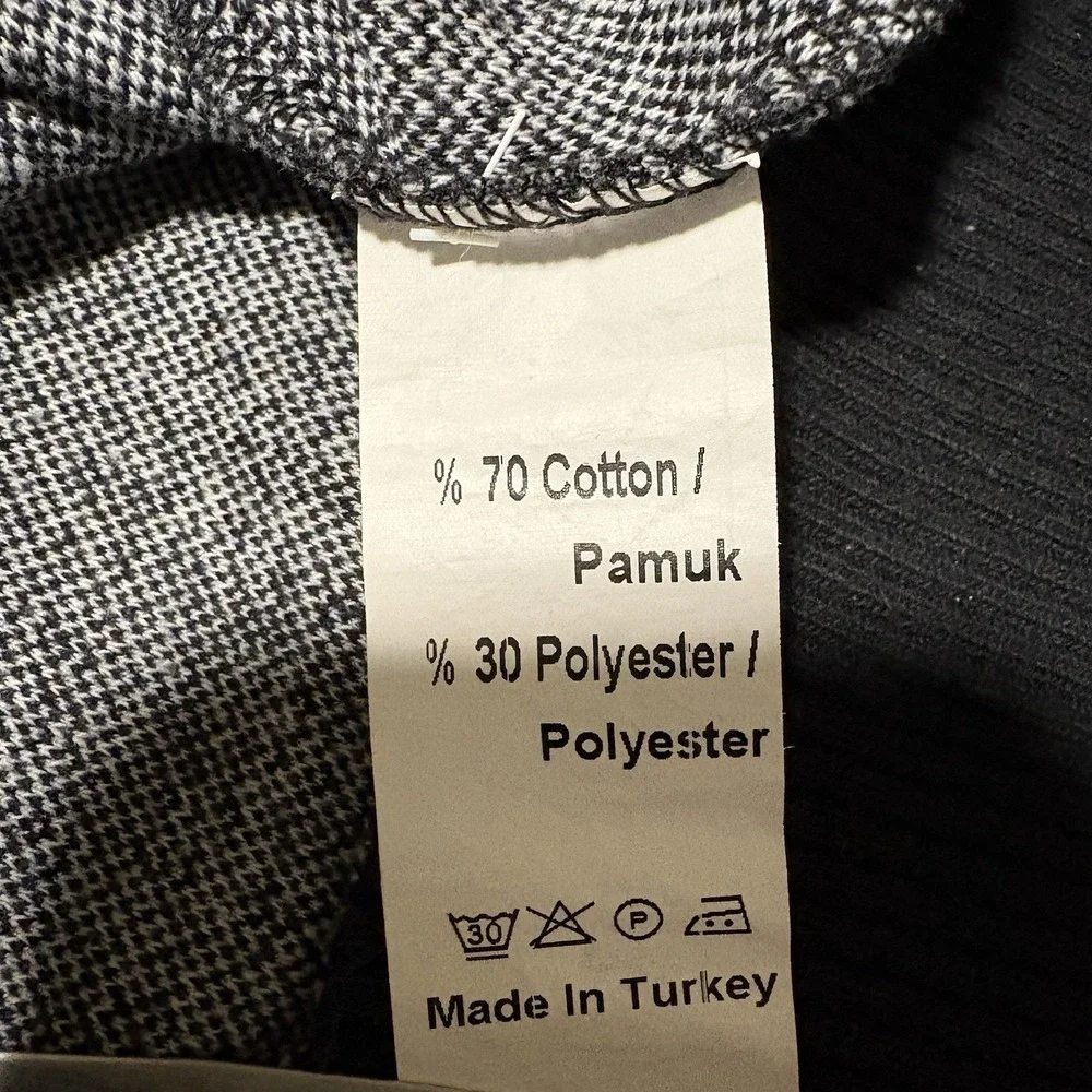 Dewberry Quarter Zip Sweater Mens XL Gray Herringbone Suede Mock‎ Neck Pullover
